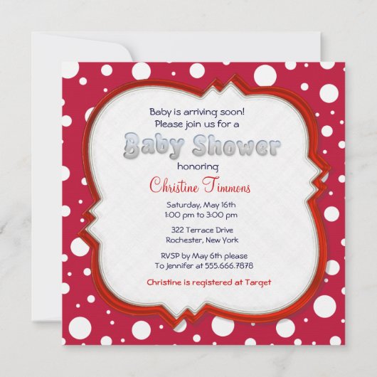 Invitation Bawling Bawling Funny Baby shower neutre (Dos)