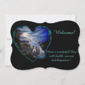 Invitation Bay at Night, Dolphin Love, Ajouter votre texte (Devant)