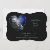 Invitation Bay at Night, Dolphin Love, Ajouter votre texte (Dos)