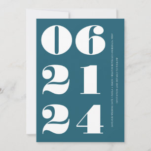 Invitation Bay Blue élégant moderne et minimaliste