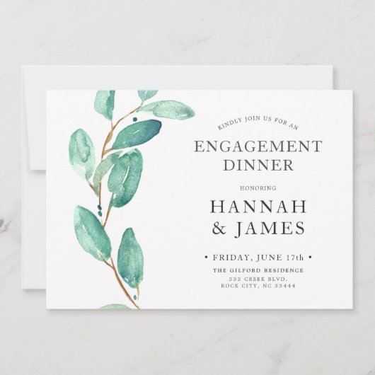 Invitation Bayou Botanical Engagement (Devant)