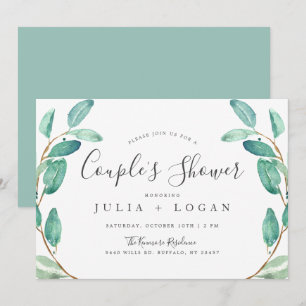 Invitation Bayou Botanical Greenery Douche de couple
