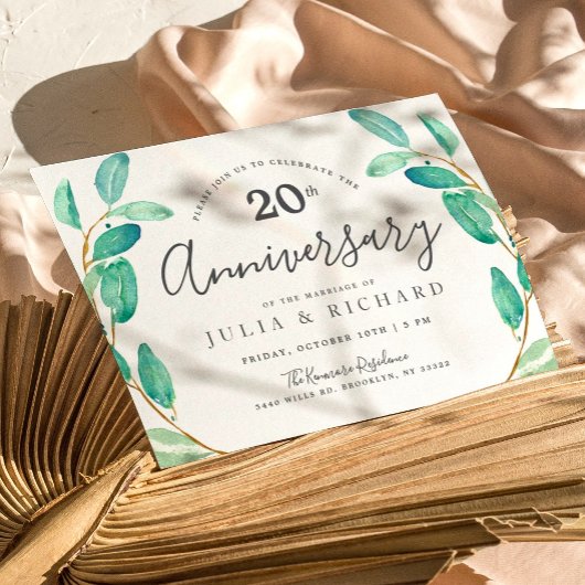 Invitation Bayou Botanicals | Fête d'anniversaire de mariage