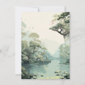 Invitation Bayou Cypress Mariage couleur de l'eau (Dos)