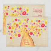 Invitation BBBQ de la réunion de l'arbre de la fam (Devant / Derrière)