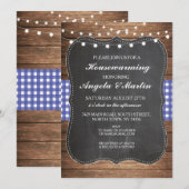 Invitation BBBQ en bois de la fête du réchauffemen (Devant / Derrière)