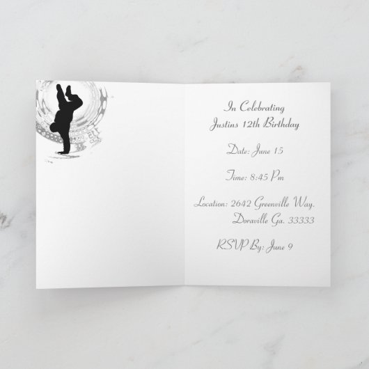 Invitation BBOY Dance (Intérieur)