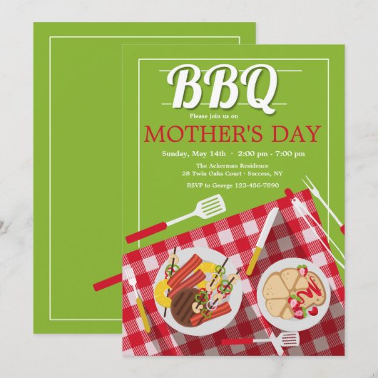 Invitation BBQ (Devant / Derrière)