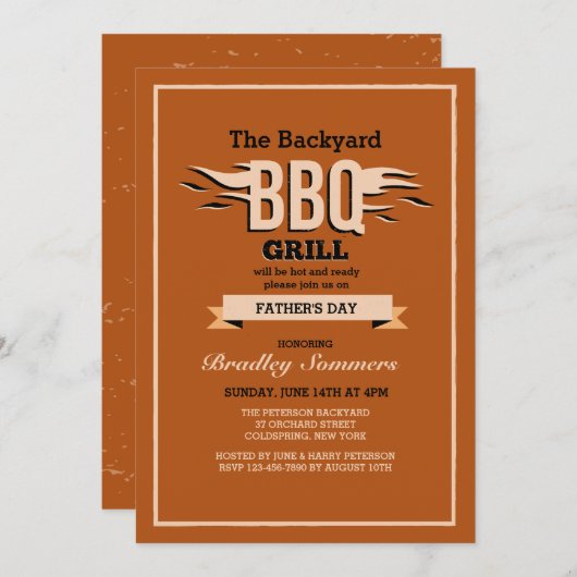 Invitation BBQ (Devant / Derrière)