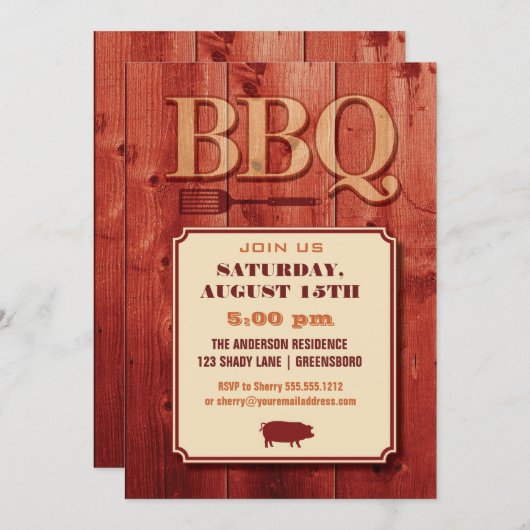 Invitation BBQ (Devant / Derrière)