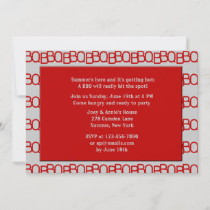 Invitation BBQ