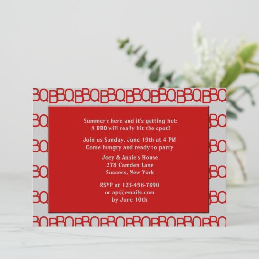 Invitation BBQ (Debout devant)