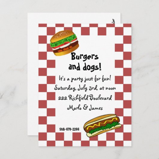 invitation bbq (Devant / Derrière)