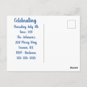 Invitation BBQ 4 Juillet (Dos)
