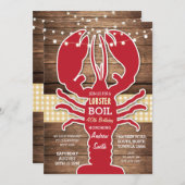 Invitation BBQ à ébullition de homard N'importe quel âge Anni (Devant / Derrière)