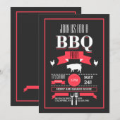 Invitation BBQ à la mode (Devant / Derrière)