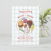 Invitation BBQ American Engagement Party Couple’s Shoe (Debout devant)