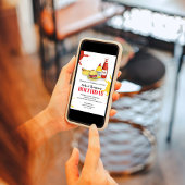 Invitation BBQ Anniversaire Typographie Été Cuisine