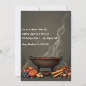 Invitation BBQ Automnal Rustique Rassemblement d'Automne (Devant)