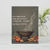 Invitation BBQ Automnal Rustique Rassemblement d'Automne (Debout devant)