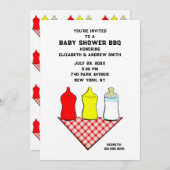 Invitation BBQ baby shower (Devant / Derrière)