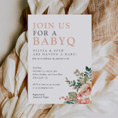 Invitation BBQ Baby shower bébé fille