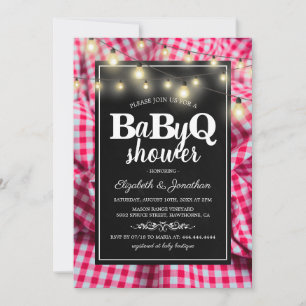 Invitation BBQ Baby Shower Couple   Barbecue BaByQ