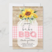 Invitation BBQ Baby shower Tournesol Bébé Q Couples Douche (Devant)