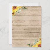 Invitation BBQ Baby shower Tournesol Bébé Q Couples Douche (Dos)