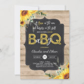 Invitation BBQ Baby shower Tournesol Bébé Q Couples Douche (Devant)