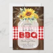 Invitation BBQ Baby shower Tournesol Bébé Q Couples Douche (Devant)