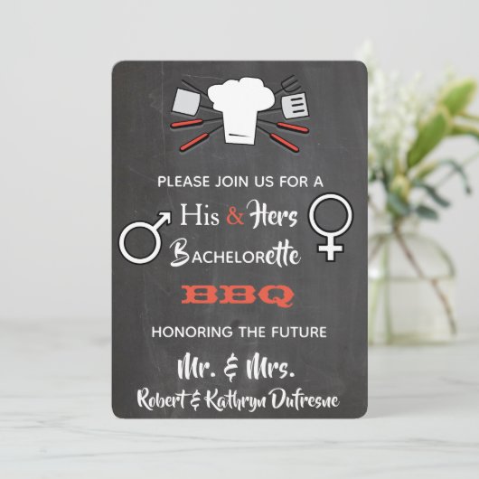 Invitation BBQ Bachelor/Bachelorette (Debout devant)