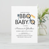 Invitation BBQ Barbecue Bébé Kabobs Baby Shower (Debout devant)