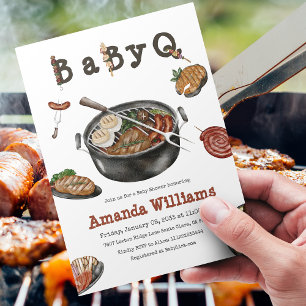 Invitation BBQ Barbecue Fête de jardin Baby Shower BabyQ 