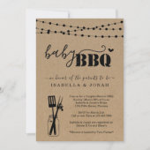 Invitation BBQ Bébé - Couples Douche Bébé Q BaByQ Barbeque (Devant)