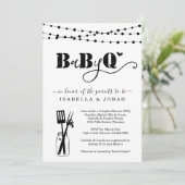 Invitation BBQ Bébé - Couples Douche Bébé Q BaByQ Barbeque (Debout devant)