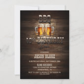 Invitation BBQ Beers Wood 40th Birthday Party (Devant)