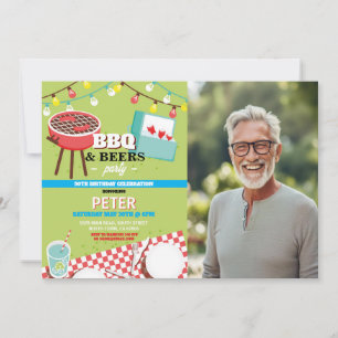 Invitation BBQ Bières Anniversaire Jardin Jardin Photo