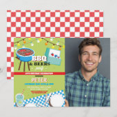 Invitation BBQ Bières Anniversaire Jardin Jardin Photo (Devant / Derrière)