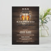 Invitation BBQ Bières Bois fête d'anniversaire (Debout devant)