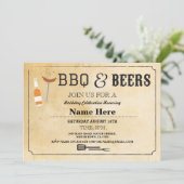 Invitation BBQ & BIÈRES Fête d'anniversaire N'importe quel âg (Debout devant)