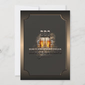 Invitation BBQ Bières Fête de réchauffement domestique (Dos)