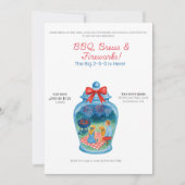 Invitation BBQ, Brasseries, Feu d'artifice Ginger Jar 4 juill (Devant)