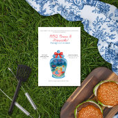 Invitation BBQ, Brasseries, Feu d'artifice Ginger Jar 4 juill