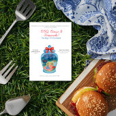 Invitation BBQ, Brasseries, Feu d'artifice Ginger Jar 4 juill