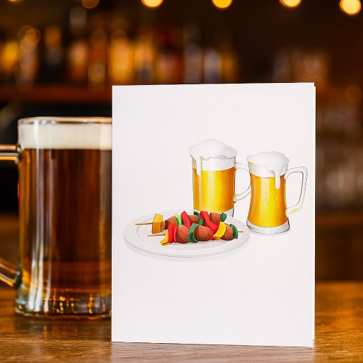 Invitation BBQ brochettes et biscuits d'été de bière