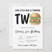 Invitation BBQ Burger 2e fête d'anniversaire (Devant)