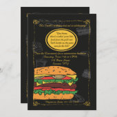 Invitation BBQ Burger Classique (Devant / Derrière)