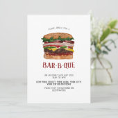 Invitation BBQ burger géant (Debout devant)