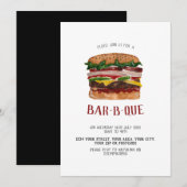 Invitation BBQ burger géant (Devant / Derrière)